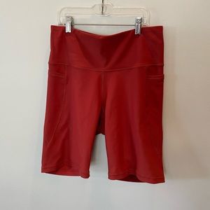 Burnt orange bike shorts